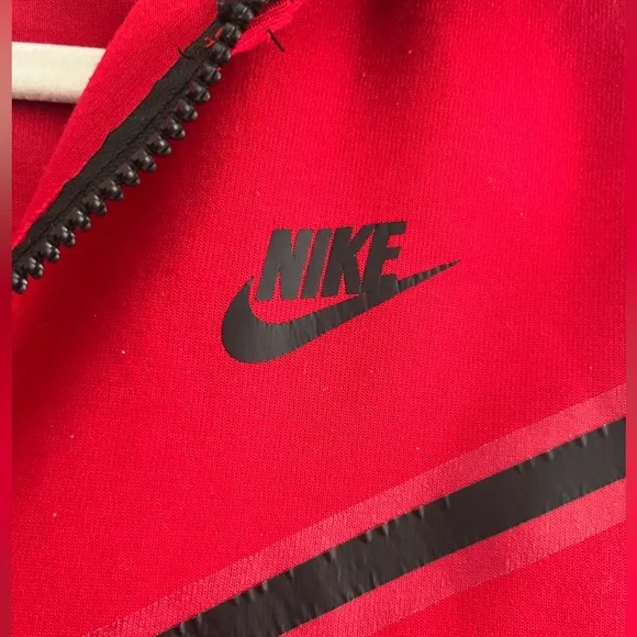 Nike Y2K Tech Zip Hoodie Jacket Men Size M Red Black - Picture 12 of 13